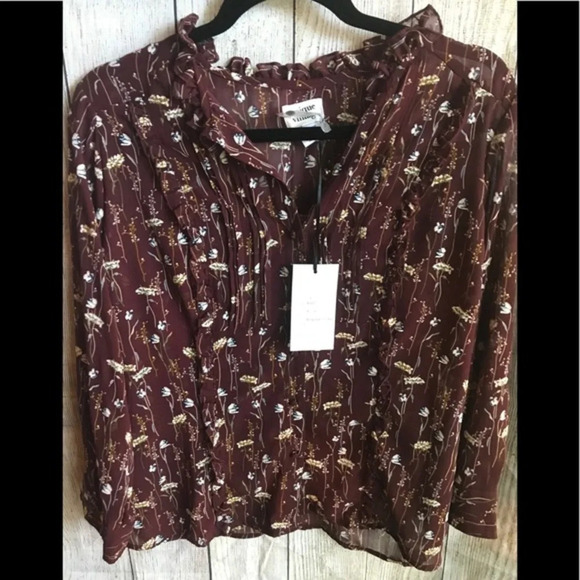 Unique Vintage 40’s Style Floral Audra Blouse, NWT - Picture 3 of 9